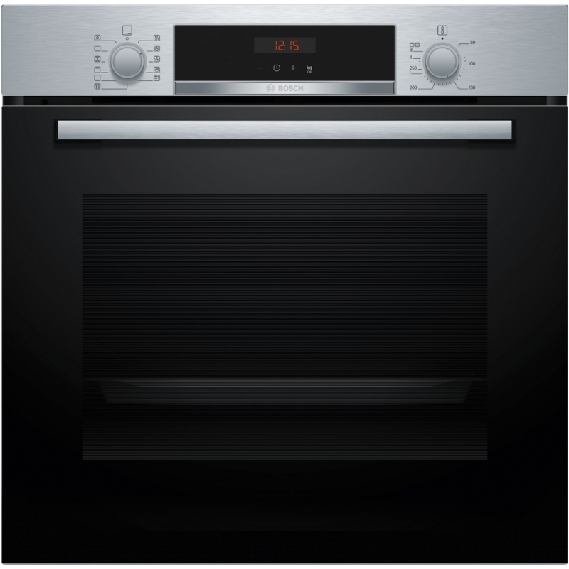 HORNO MULTIFUNCION PIROLITICO CRISTAL NEGRO-INOX BOSCH HBA574ES3