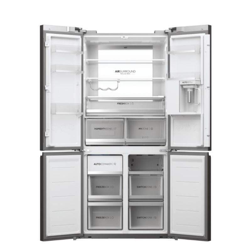 FRIGORIFICO SIDE BY SIDE NO FROST INOX 4 PUERTAS CON DISPENSADOR HAIER HCW7819EHMP 2