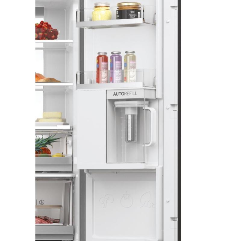 FRIGORIFICO SIDE BY SIDE NO FROST INOX 4 PUERTAS CON DISPENSADOR HAIER HCW7819EHMP 1