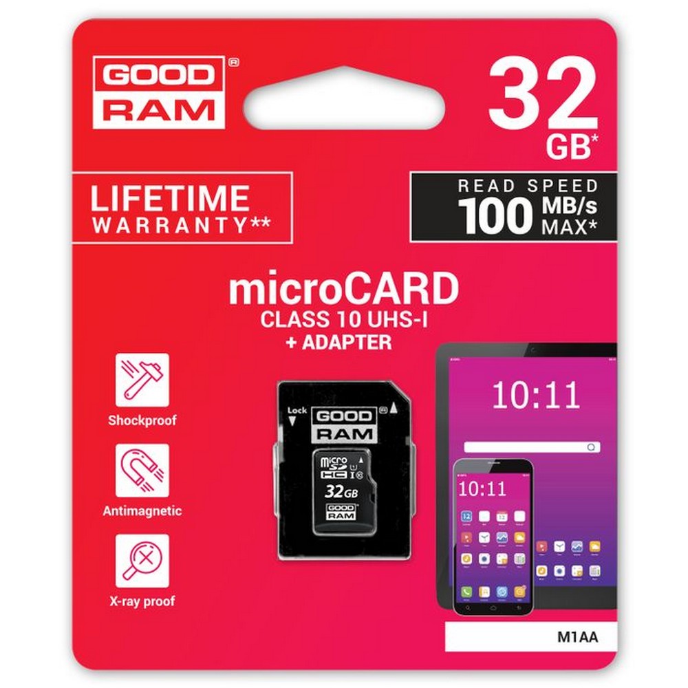 TARJETA DE MEMORIA GOODRAM MICRO SD 32GB ADAPTADOR