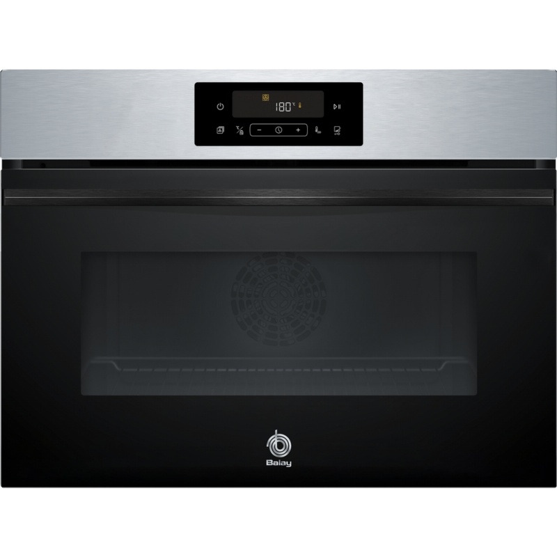 HORNO COMPACTO MULTIFUNCION PIROLITICO CRISTAL NEGRO-INOX BALAY 3CB4821X3