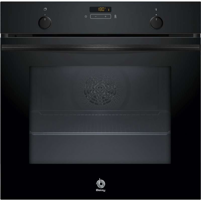 HORNO MULTIFUNCION PIROLITICO CON FUNCION VAPOR CRISTAL NEGRO BALAY 3HA5749N3