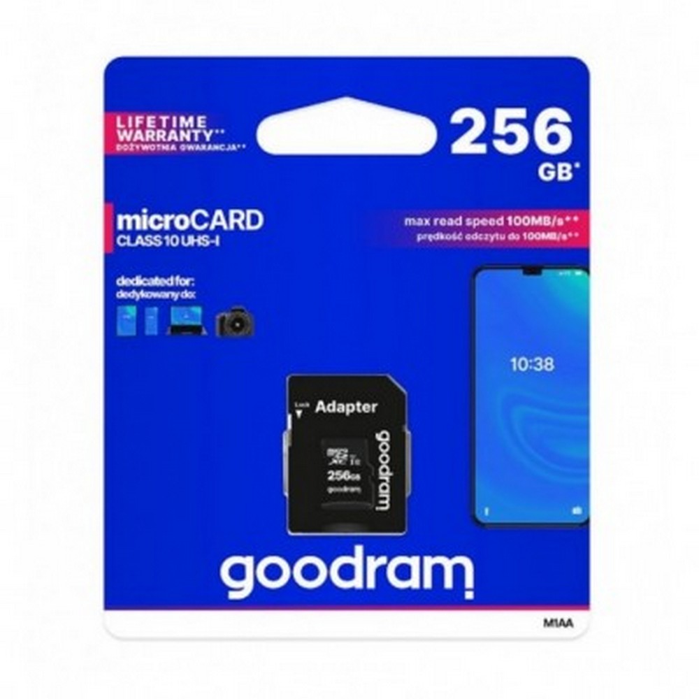 TARJETA DE MEMORIA GOODRAM MICRO SD 256GB ADAPTADOR