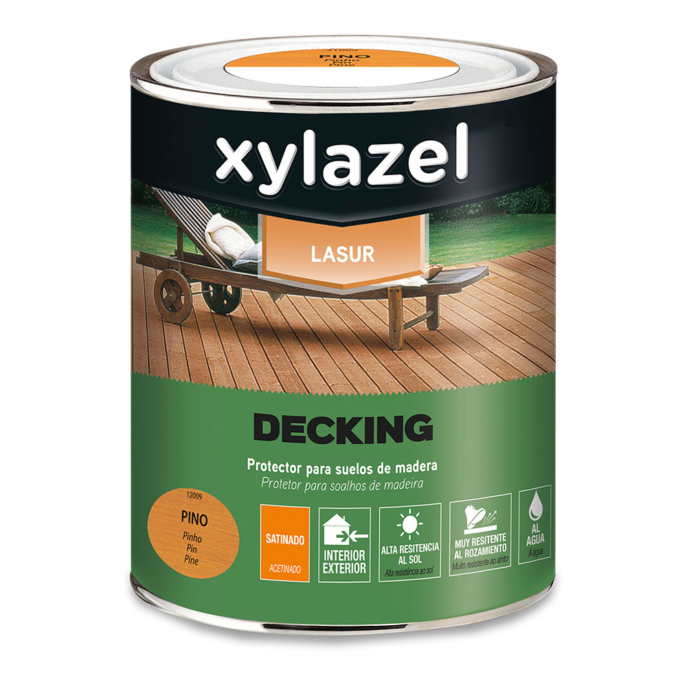 XYLAZEL PROTECTOR DE SUELOS DE MADERA AL AGUA DE LARGA DURACIÓN DECKING PINO 0,750L