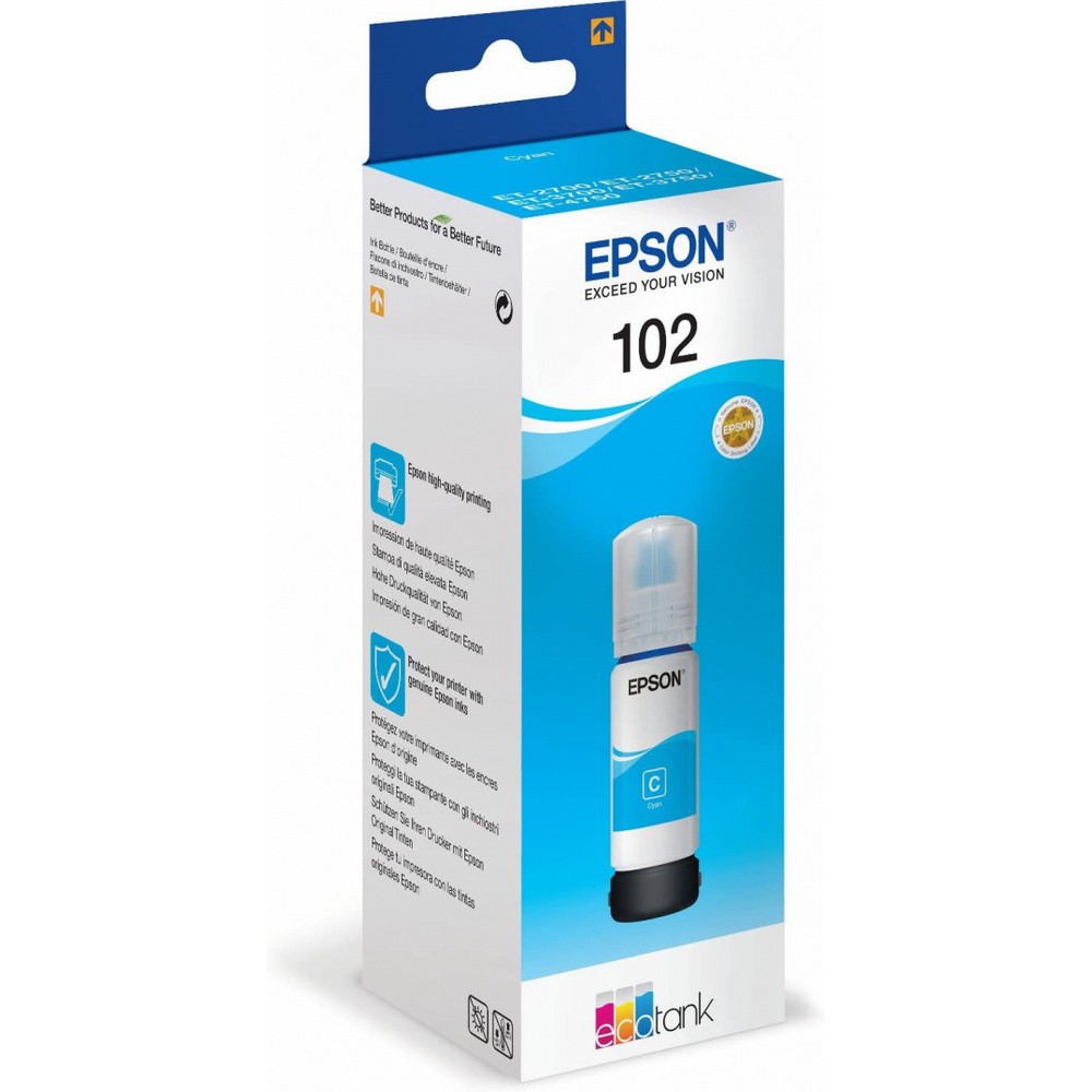 TINTA EPSON 102 ECOTANK CIAN C13T03R240