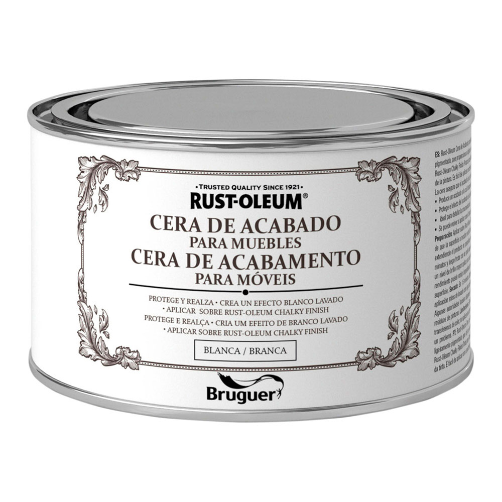 RUST-OLEUM CHALKY FINISH CERA PARA MUEBLES BLANCA 0,4L 5397503 BRUGUER