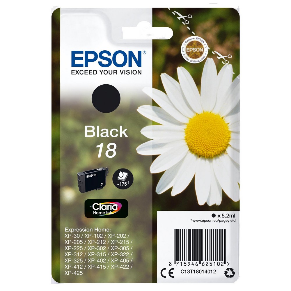 TINTA EPSON 18 NEGRO (XP-215) C13T18014012