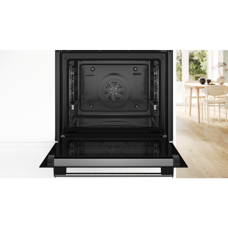 HORNO MULTIFUNCION PIROLITICO CRISTAL NEGRO-INOX BOSCH HBA574ES3 2