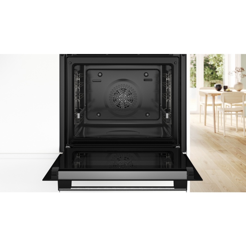 HORNO MULTIFUNCION PIROLITICO CRISTAL NEGRO-INOX BOSCH HBG579ES3 1