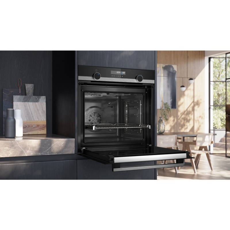 HORNO MULTIFUNCION PIROLITICO CRISTAL NEGRO-INOX SIEMENS HB578GES3 2