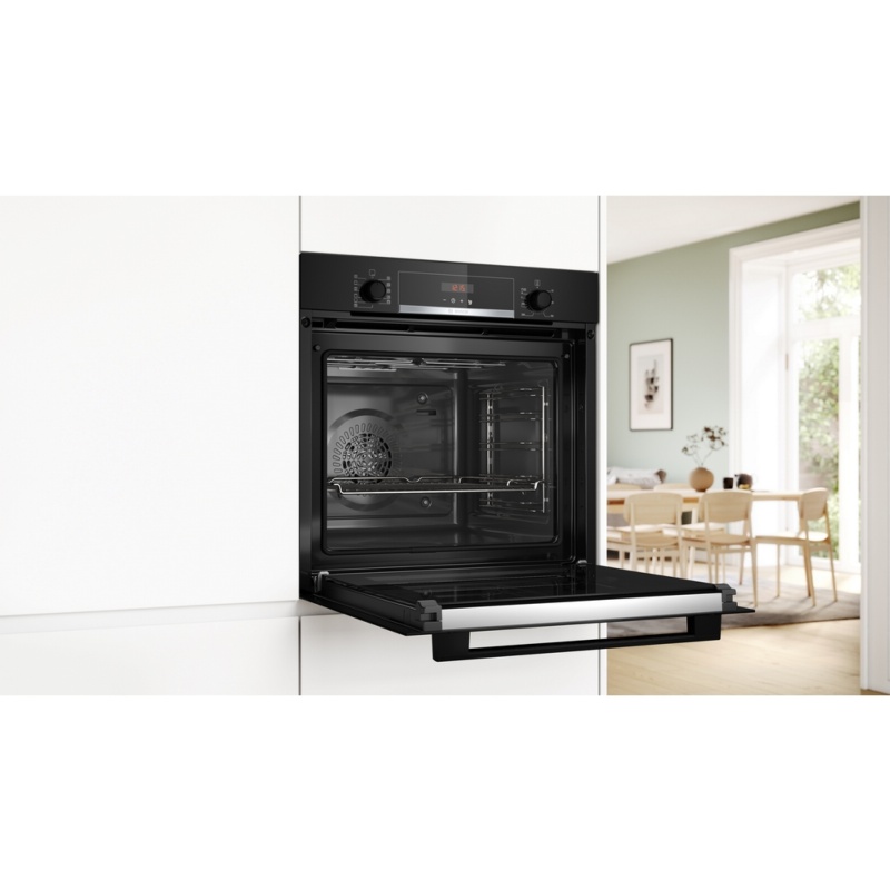 HORNO MULTIFUNCION PIROLITICO CRISTAL NEGRO BOSCH HBA574BB3 2