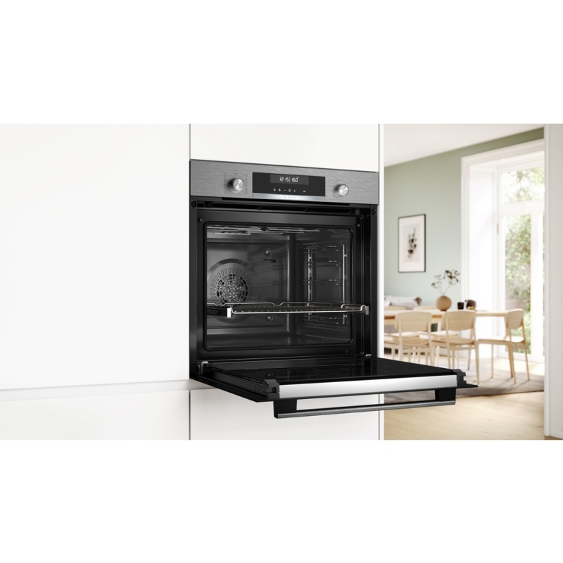 HORNO MULTIFUNCION PIROLITICO CRISTAL NEGRO-INOX BOSCH HBG578ES7 3