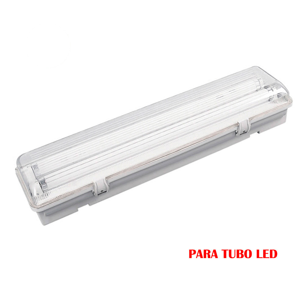 PANTALLA FLUORESCENTE ESTANCA PARA TUBO DE LED 2x18W (EQ. 36W) 220V 126cm IP65 EDM