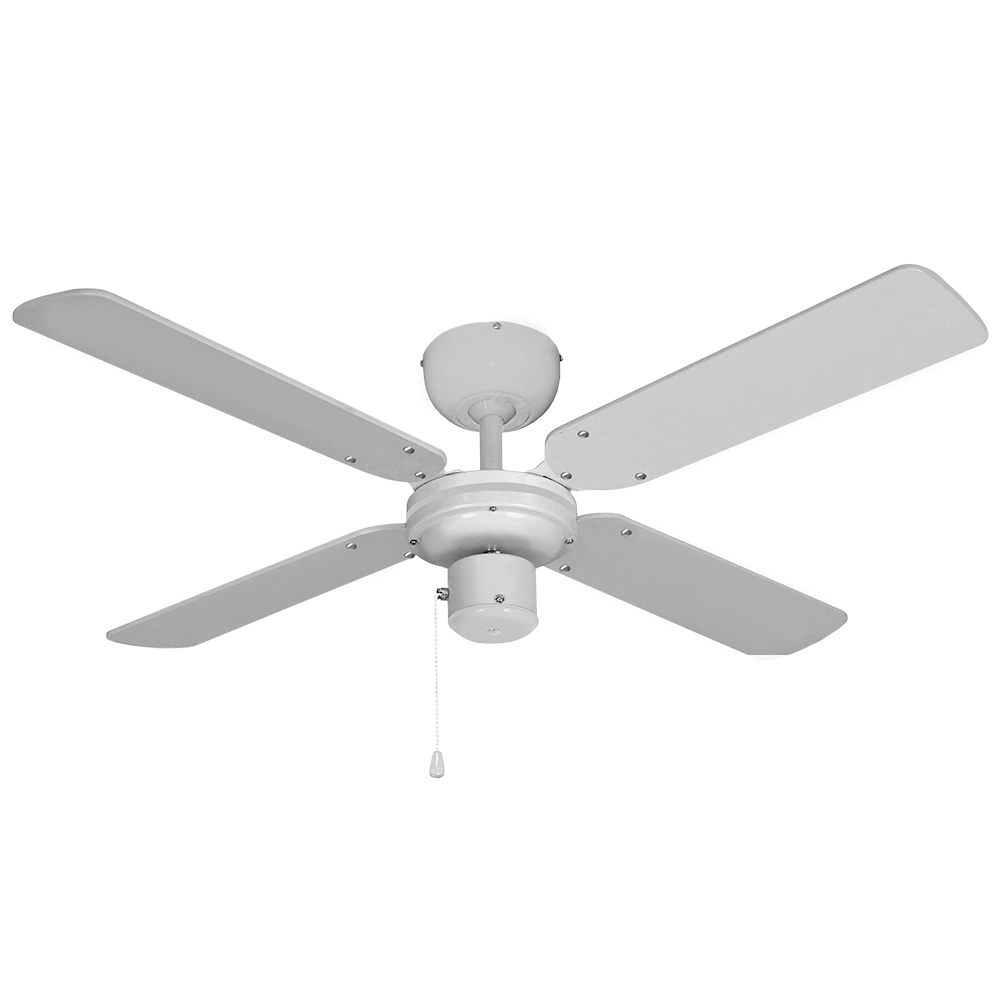 VENTILADOR DE TECHO MODELO BALTICO. COLOR BLANCO. POTENCIA: 50W ASPAS: Ø102cm EDM