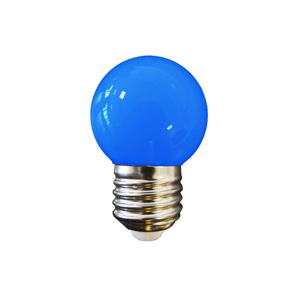 BOMBILLA ESFERICA LED E27 1W 80lm LUZ AZUL Ø45x69mm EDM