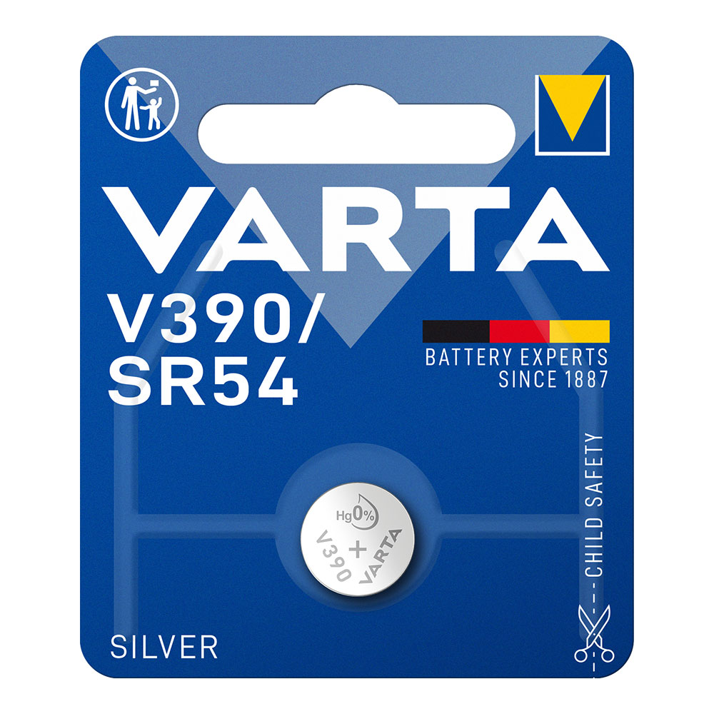 MICRO PILA DE BOTON VARTA SILVER SR54 - V390 1,55V (BLISTER 1 unid.) Ø11,6x3,05mm