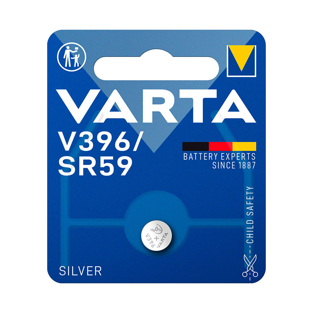 MICRO PILA DE BOTON VARTA SILVER SR59 - V396 1,55V (BLISTER 1 unid.) Ø7,9x2,6mm