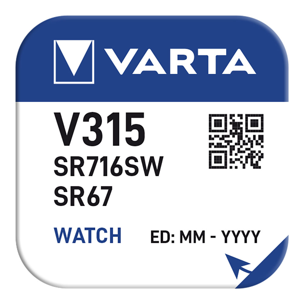 MICRO PILA DE BOTON VARTA SILVER SR67 - V315 1,55V (BLISTER 1 unid.) Ø7,9x1,68mm