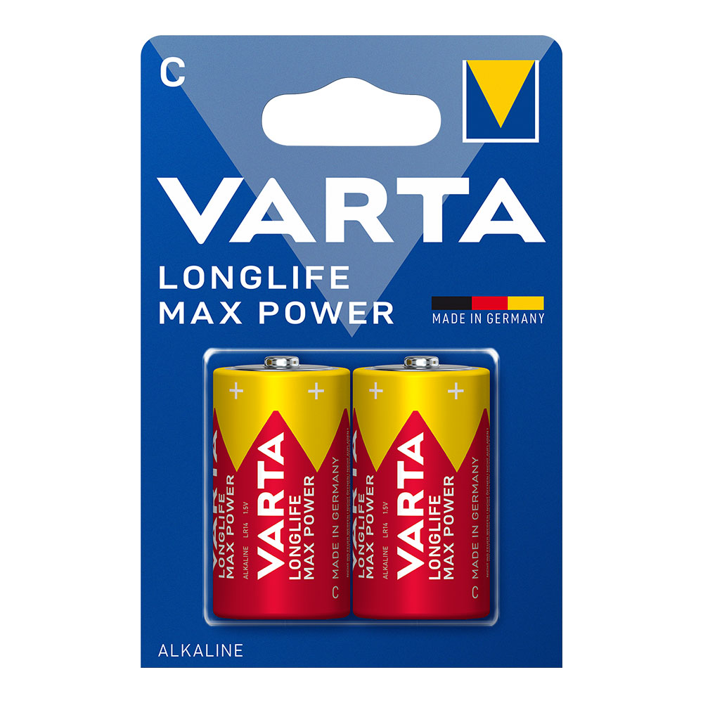 PILA VARTA LONG LIFE MAX POWER C - LR14 (BLISTER 2 unid.) Ø26,2x50mm