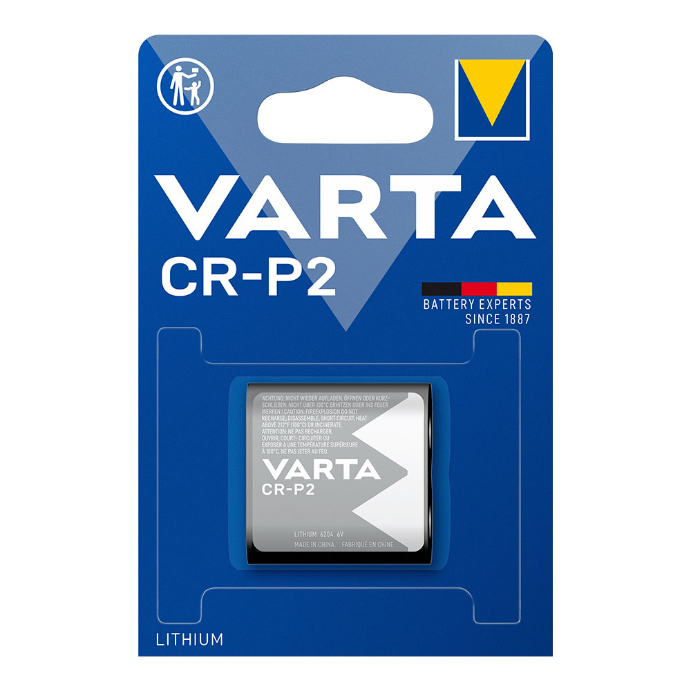 PILA VARTA LITHIUM CR-P2 6V (BLISTER 1 unid.) 34,5x19,5x35mm