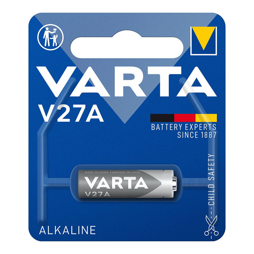 PILA VARTA ALKALINA V27A 12V (BLISTER 1 unid.) Ø8x28,2mm