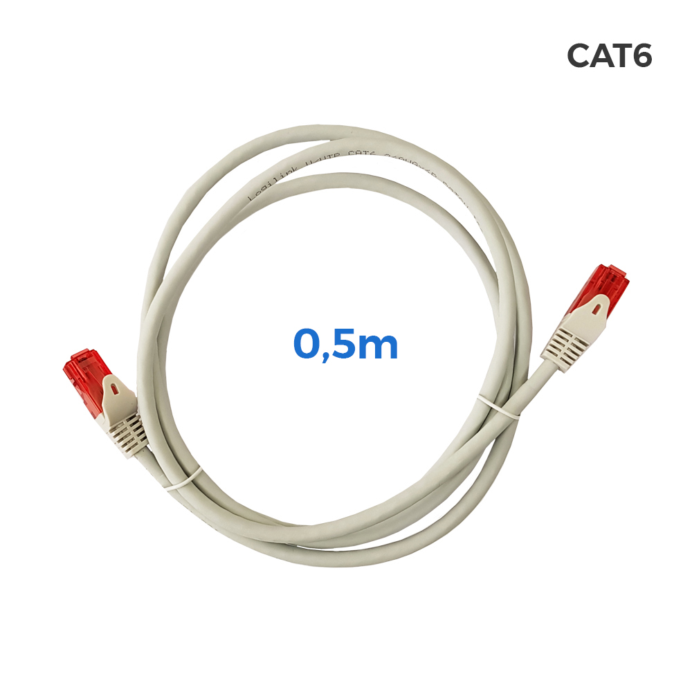 CABLE UTP CAT.6 LATIGUILLO RJ45 COBRE LSZH GRIS 0,5m