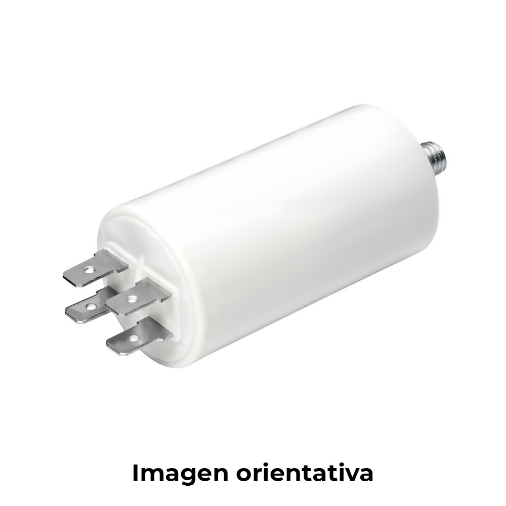 CONDENSADOR MKA 15mF 5% 450V Ø3,8x7,4cm CON ESPIGA M8 Y FASTON DOBLE KONEK