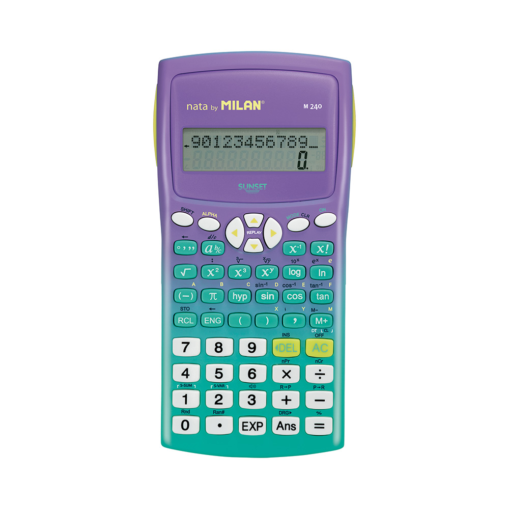 BLÍSTER CALCULADORA CIENTÍFICA M240 SUNSET VERDE MILAN