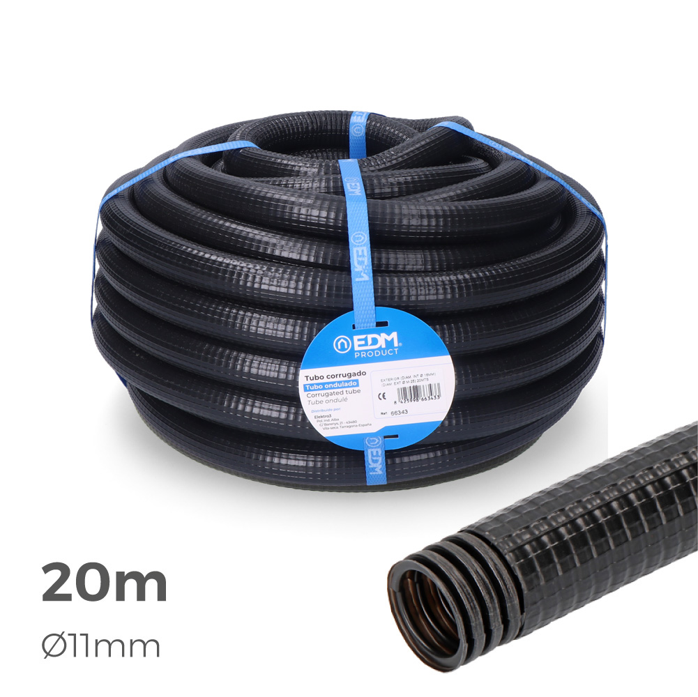 CORRUGADO PARA EXTERIOR MEDIDA 11mm CE M-16 20m EDM