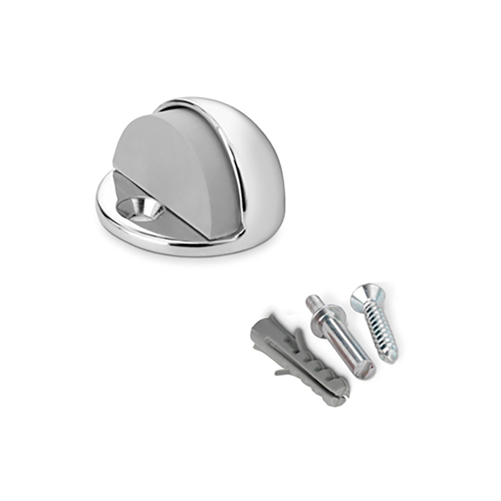 TOPE DE PUERTA METALICO CON TORNILLO CROMADO (BLISTER) INOFIX