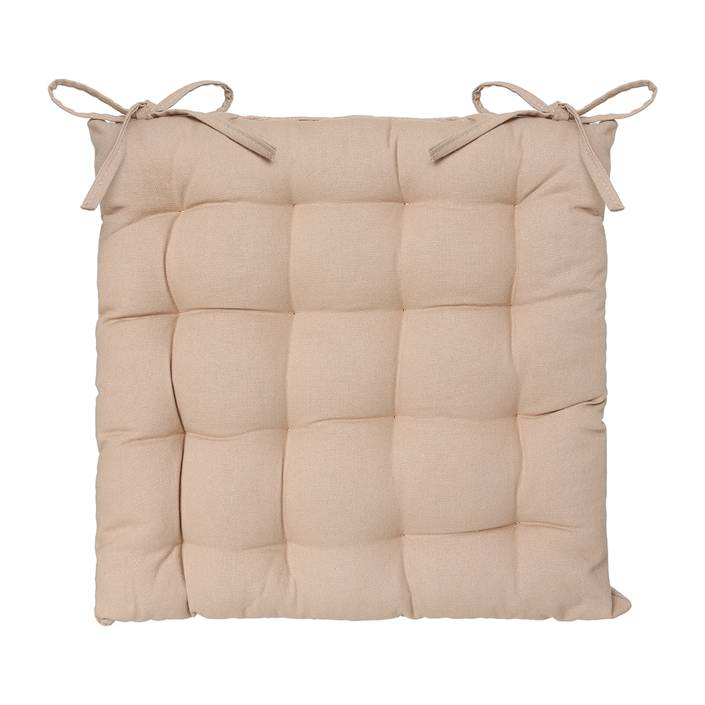 COJIN PARA SILLA ESTILO GALLETA COLOR BEIGE 38x38cm