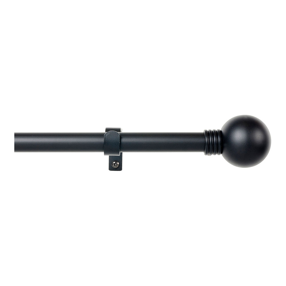 KIT BARRA CORTINA ANILLO EXTENSIBLE DE 110 A 200cm NEGRO CINTACOR - STORPLANET