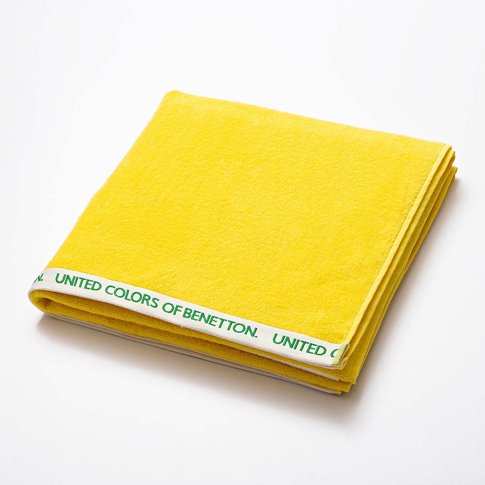 TOALLA DE PLAYA 160x90cm 450g/m² AMARILLO BENETTON