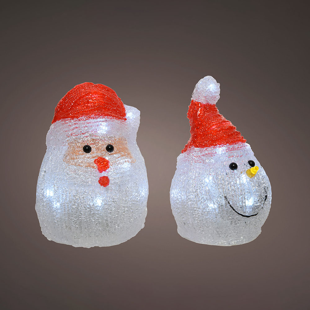 FIGURA LED SANTA CLAUS PARA INTERIOR A PILAS MODELOS SURTIDOS. 491239