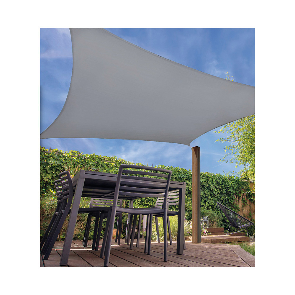 TOLDO VELA CUADRADO COLOR: GRIS CLARO 5x5m AMBIANCE