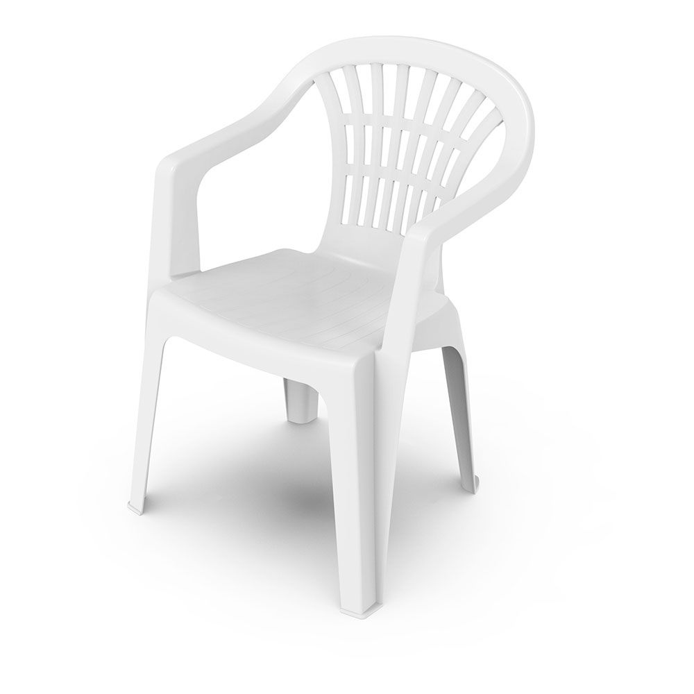 SILLA APILABLE. RESPALDO BAJO COLOR: BLANCO 56x54x80cm, MODELO: LYRA PROGARDEN