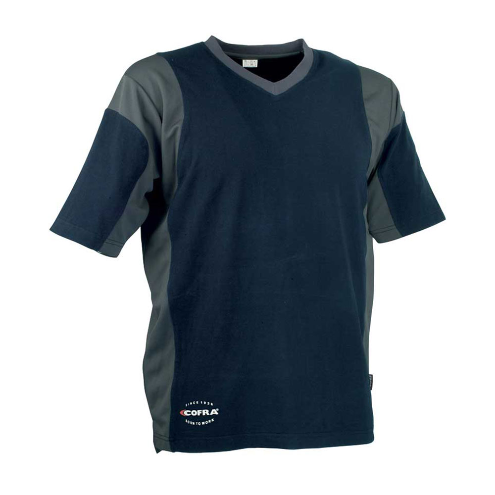 CAMISETA JAVA AZUL MARINO/GRIS OSCURO COFRA TALLA M