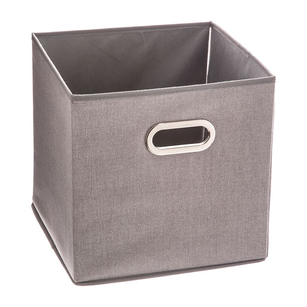 CAJA ORGANIZADORA COLOR GRIS CLARO PARA ESTANTERIA 31x31cm