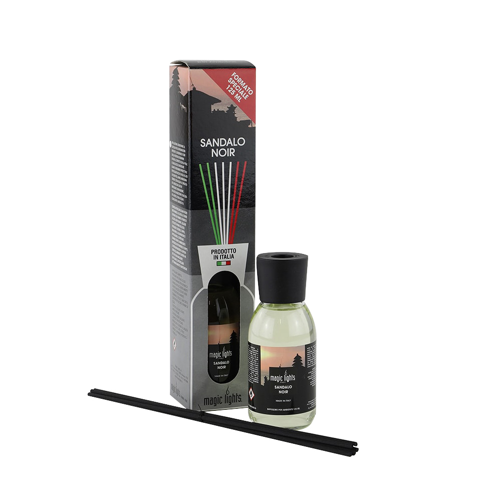 DIFUSOR AROMA MIKADO SÁNDALO NEGRO 125ml MAGIC LIGHTS