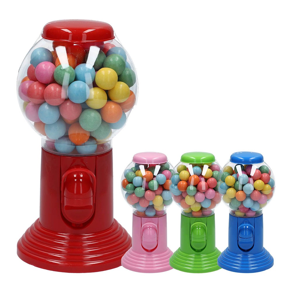 MÁQUINA DISPENSADORA DE CHICLES XL, 270g, SURTIDO 4 COLORES