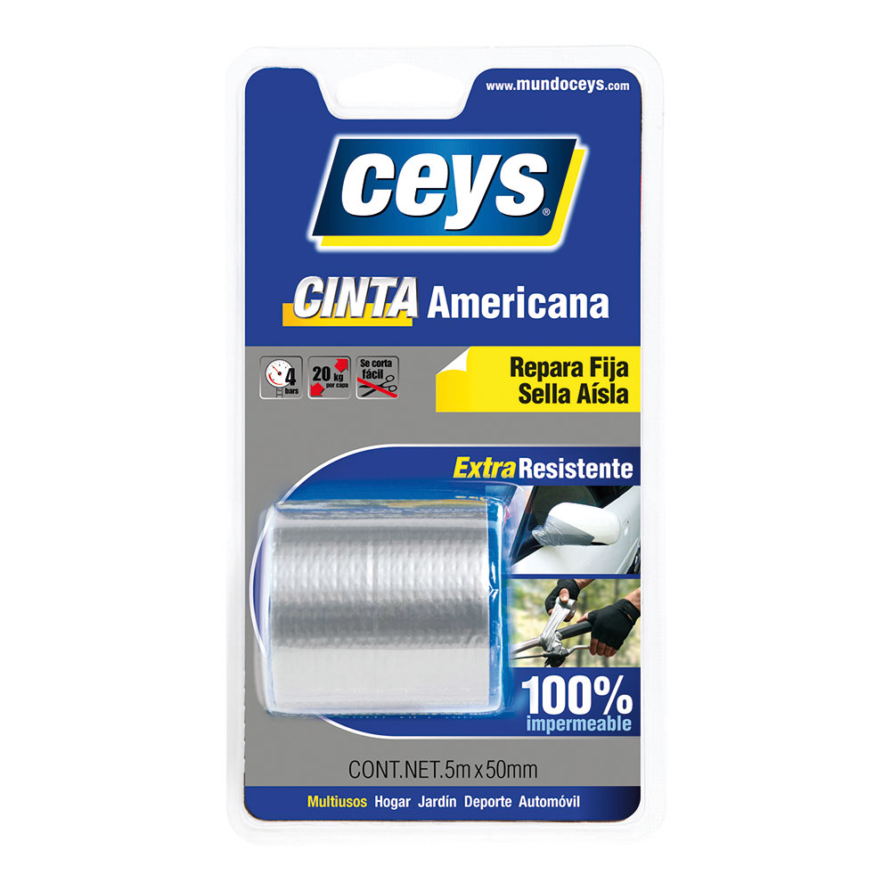 CEYS CINTA AMERICANA PLATA BLISTER 5m x 5mm 507601