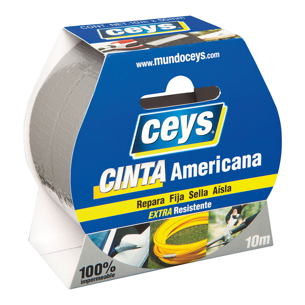 CEYS CINTA AMERICANA PLATA ROLLO 10m x 50mm 507602