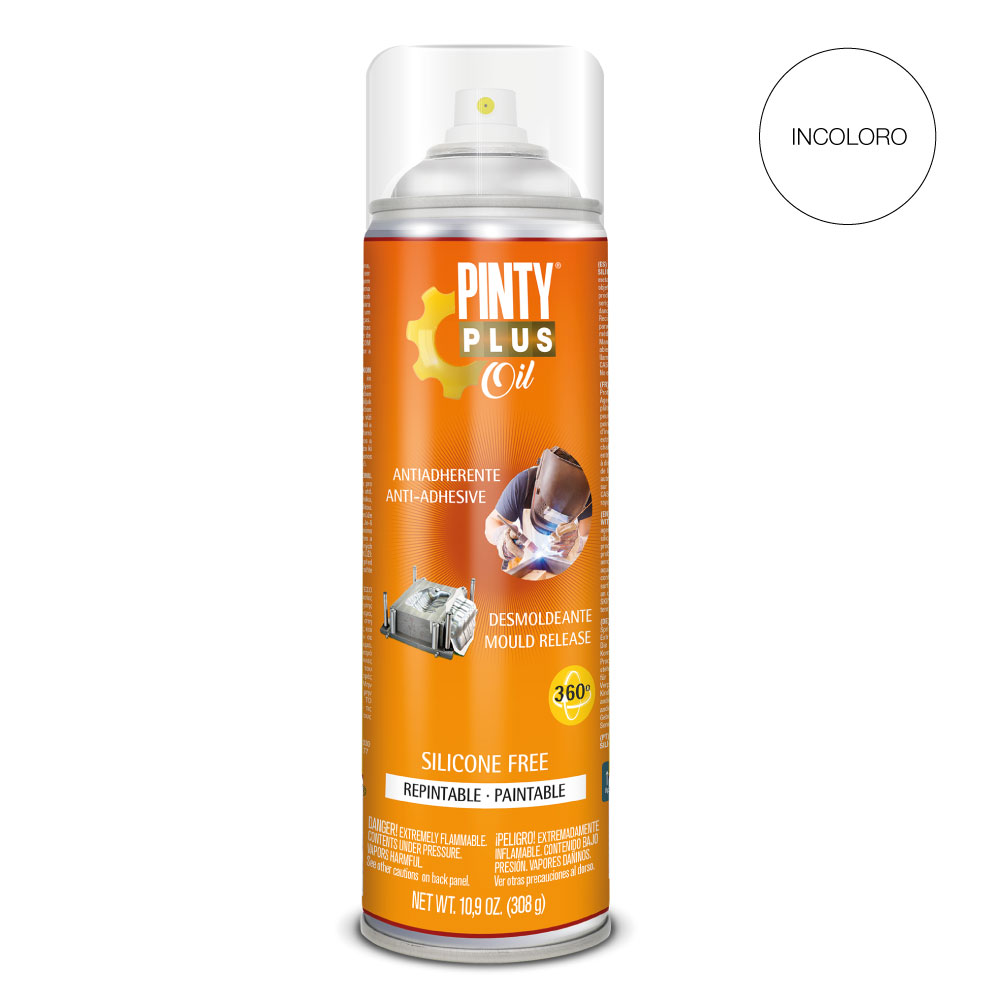 PINTYPLUS OIL DESMOLDEANTE ANTIPROYECCIONES DE SOLDADURA SIN SILICONAS SPRAY 650cc