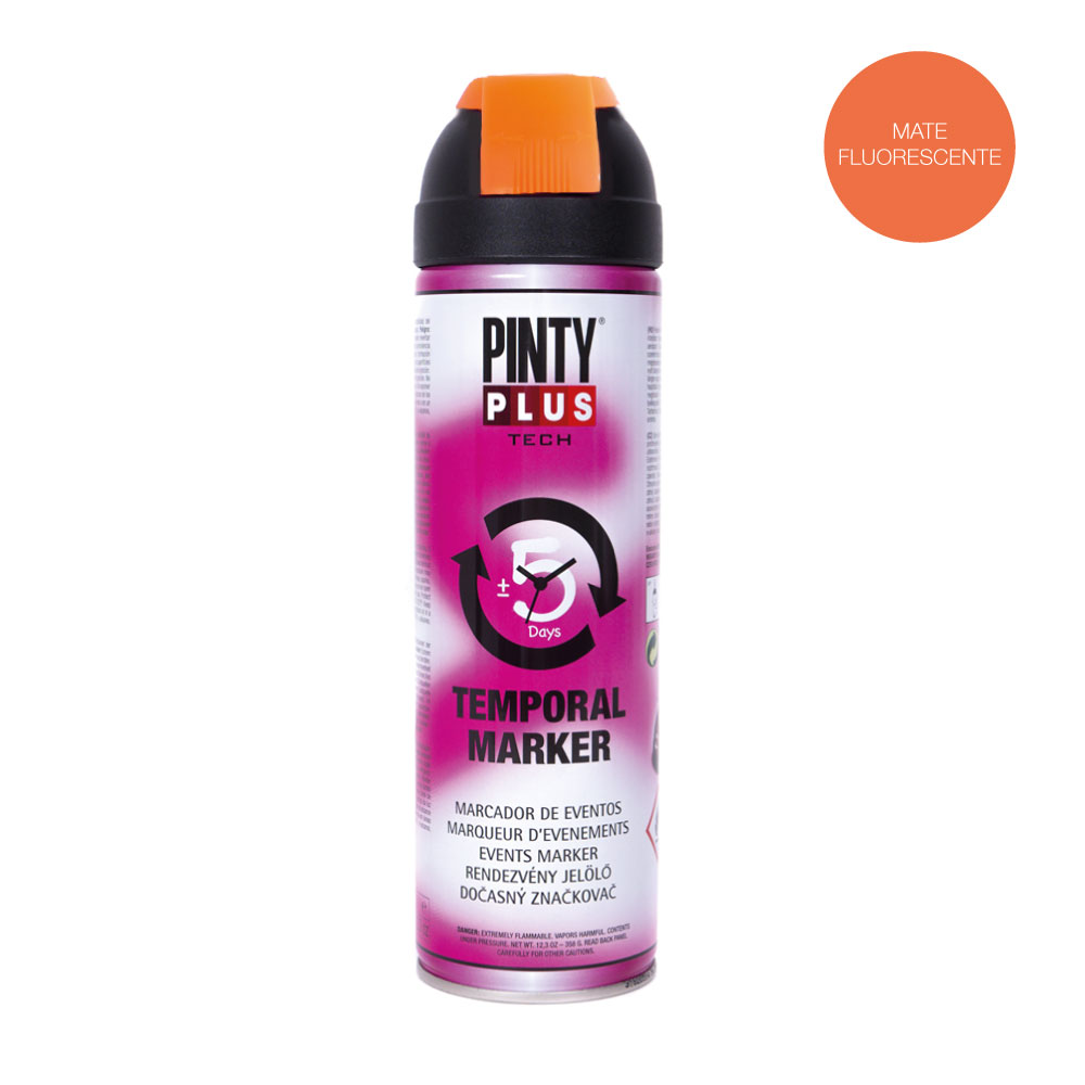 PINTURA EN SPRAY PINTYPLUS TECH MARCADOR EVENTOS 650cc NARANJA T143