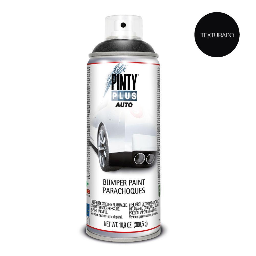 PINTURA EN SPRAY PINTYPLUS AUTO 520cc BUMPER TEXTURADO NEGRO BT104