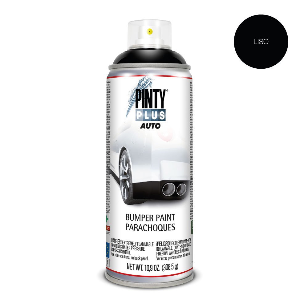 PINTURA EN SPRAY PINTYPLUS AUTO 520cc BUMPER LISO NEGRO BL104