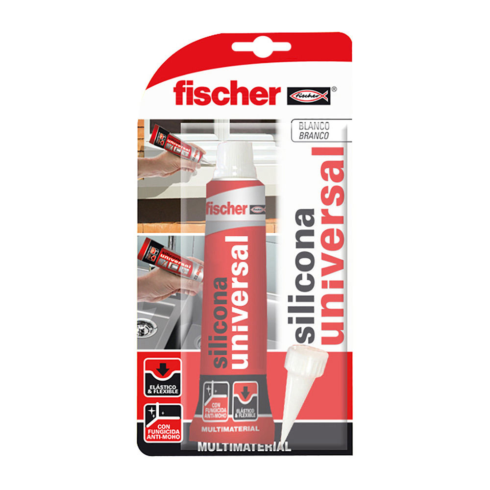 BLISTER SILICONA UNIVERSAL TRANSPARENTE 98719 FISCHER 50ml