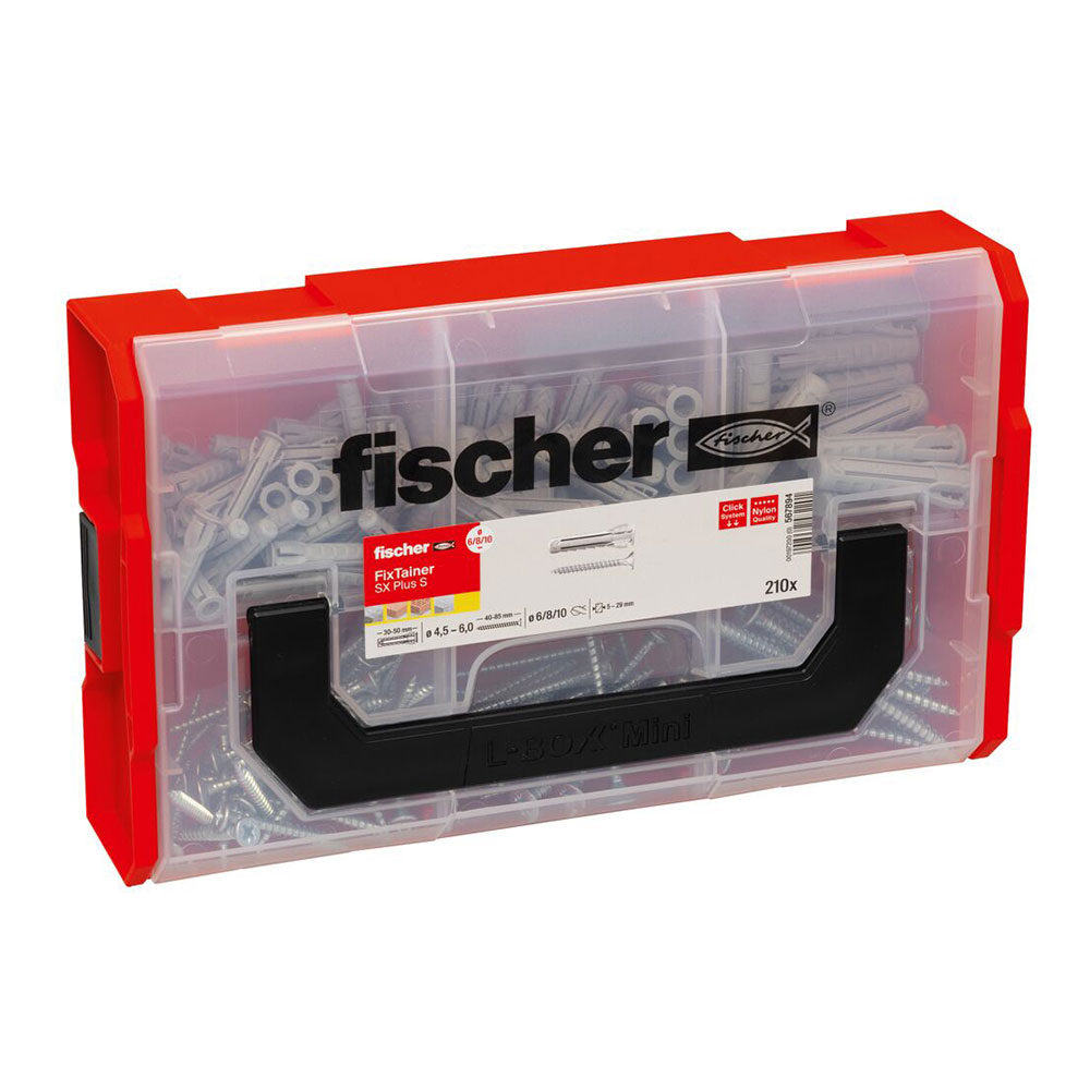 FIXTAINER 210 unid. SX6/8/10+TORNILLOS 567894 FISCHER