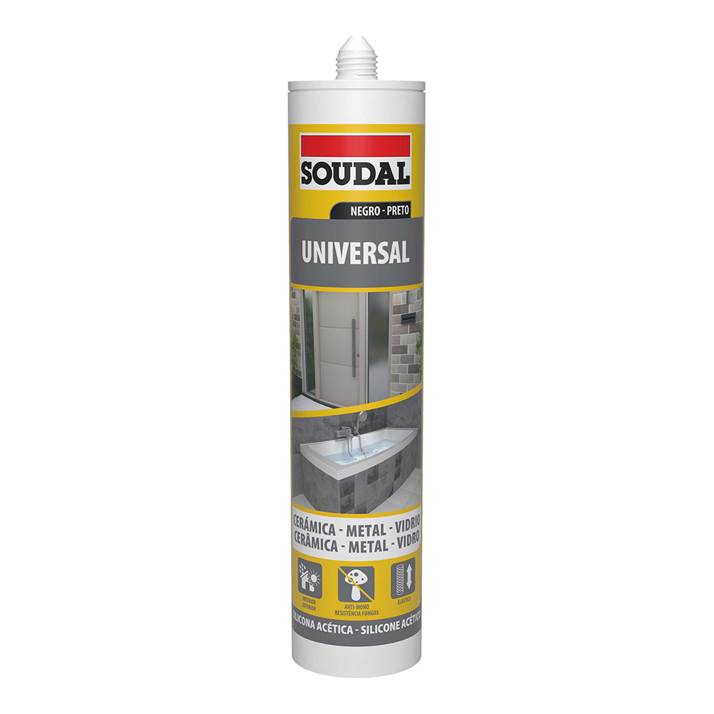 SILICONA UNIVERSAL NEGRA 280ml 115926 SOUDAL