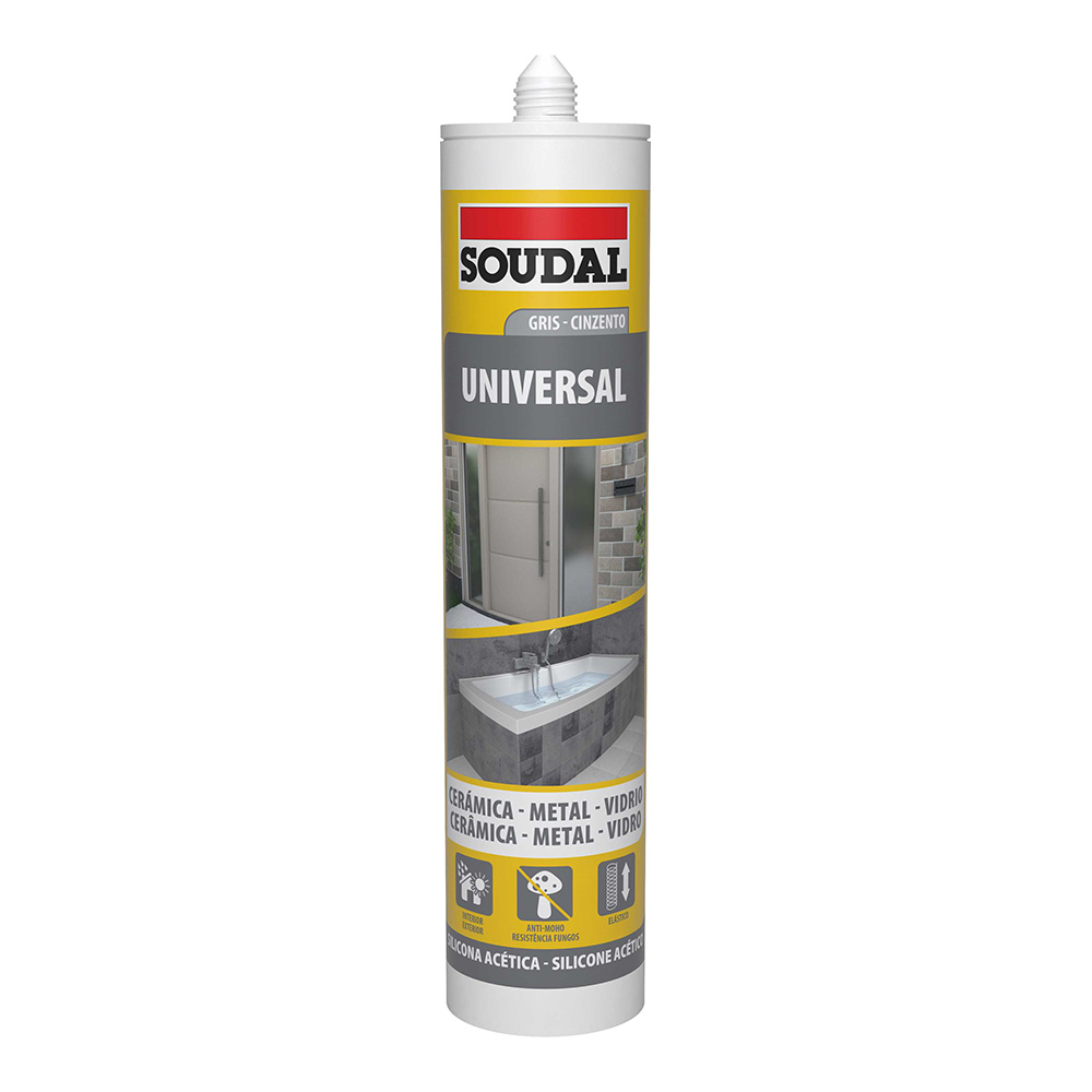 SILICONA UNIVERSAL GRIS 280ml 115927 SOUDAL